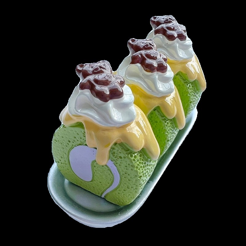 创意可爱卡通食玩冰淇淋瑞士卷蛋糕树脂立体冰箱贴磁贴装饰磁性贴