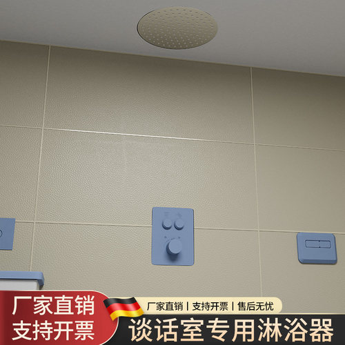 谈话室软包硅胶淋浴器恒温花洒套装防撞卫生间洗澡开关暗装隐藏式