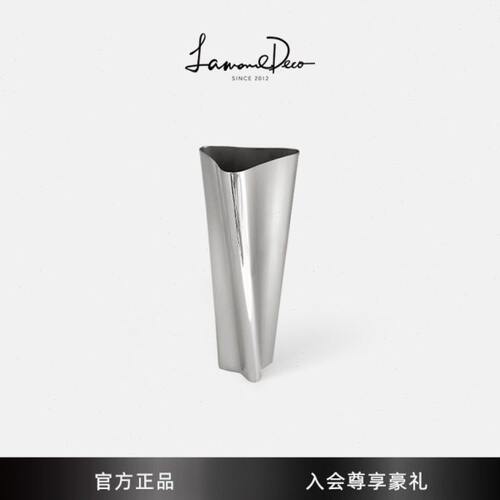 LamomeDeco 纳茉DYLAN不锈钢花瓶家用北欧简约客厅餐桌插花摆件