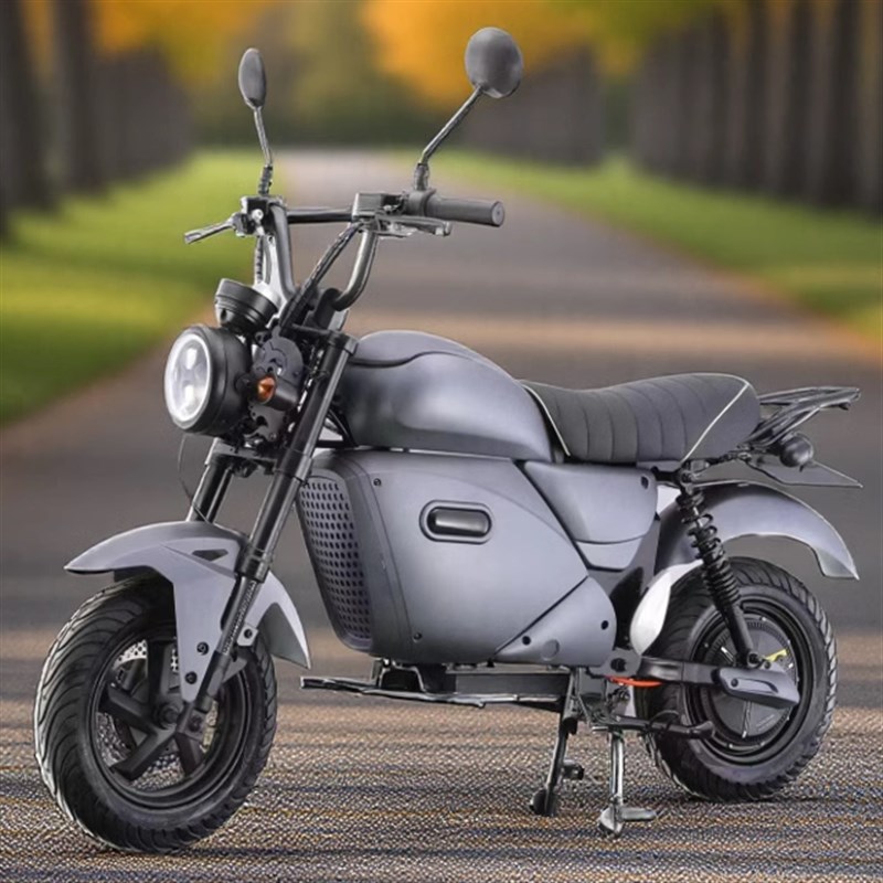 小猴子电动摩托车72V复古猿猴电摩黑武士成人女士迷你跨骑长续航