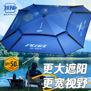 钓鱼伞专用型2024本露营遮阳伞户外新拐杖大钓箱雨伞钓伞诺新款伞