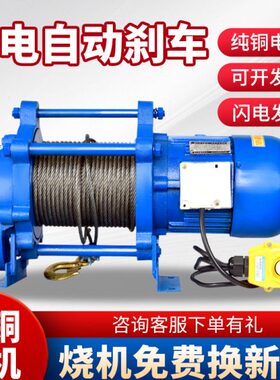 升降2吨1吨提升机快速小型卷扬机0吊机家用v38v多功能220电动葫芦