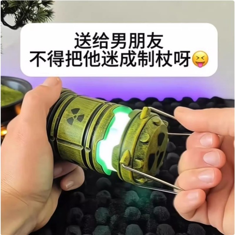 核反应堆手提小夜灯树脂微型核能装置电池款灯笼气氛灯.摆件送男