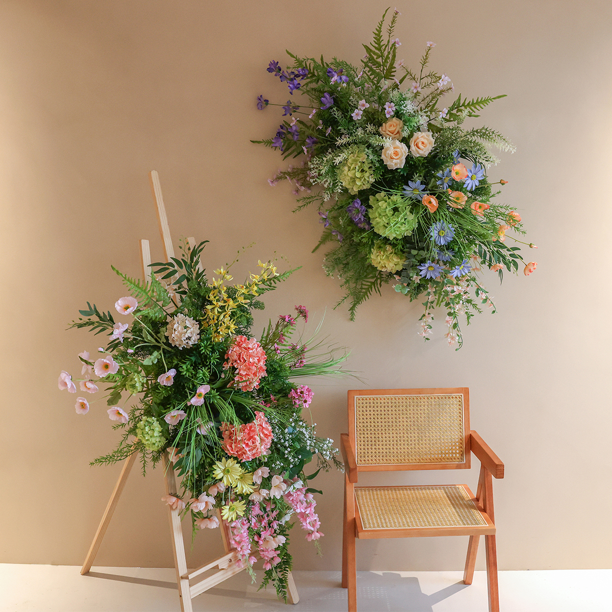 彷真绿色植物造景观组合橱窗u装饰大型网红打卡布置彷生花丛假植