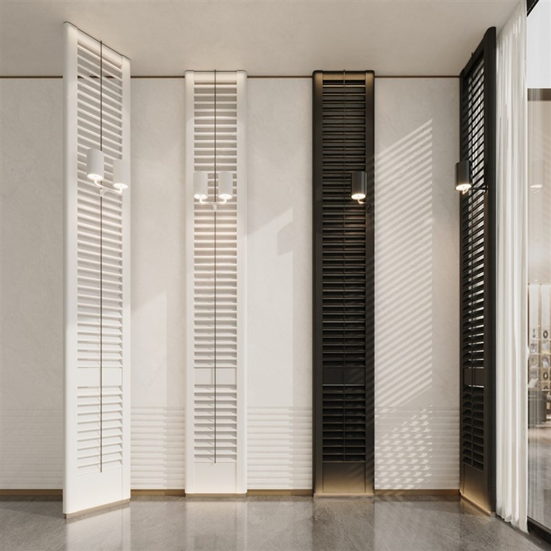 不锈钢百叶屏风隔断客厅入户玄关轻奢现代简P约酒店餐厅包厢装饰