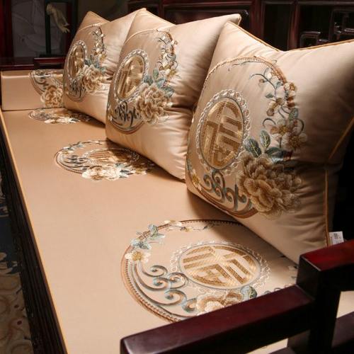 红木沙发坐垫新中式实木家具海绵垫罗汉床垫带靠背乳胶垫定做高档