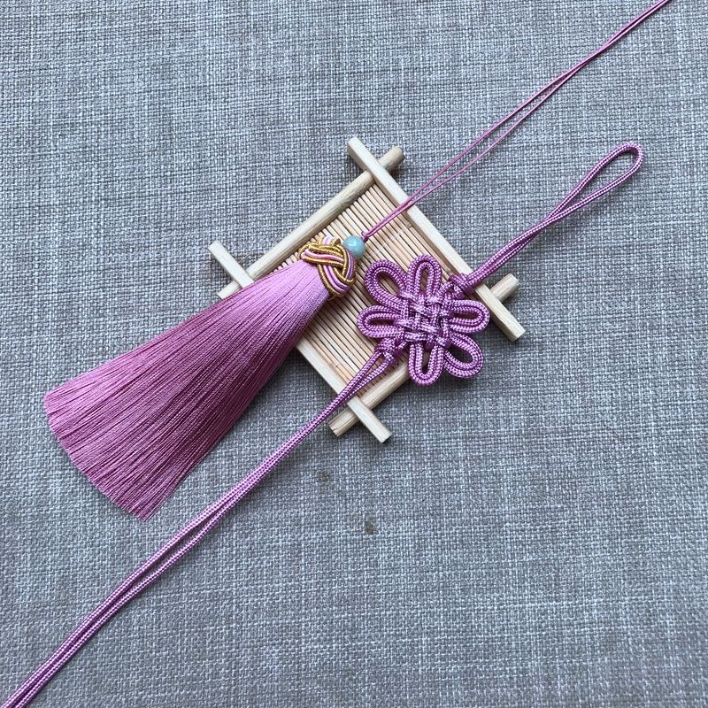 金线帽人造丝中国结挂件超饱w满穗子流苏玉牌玛瑙装饰挂件中国风