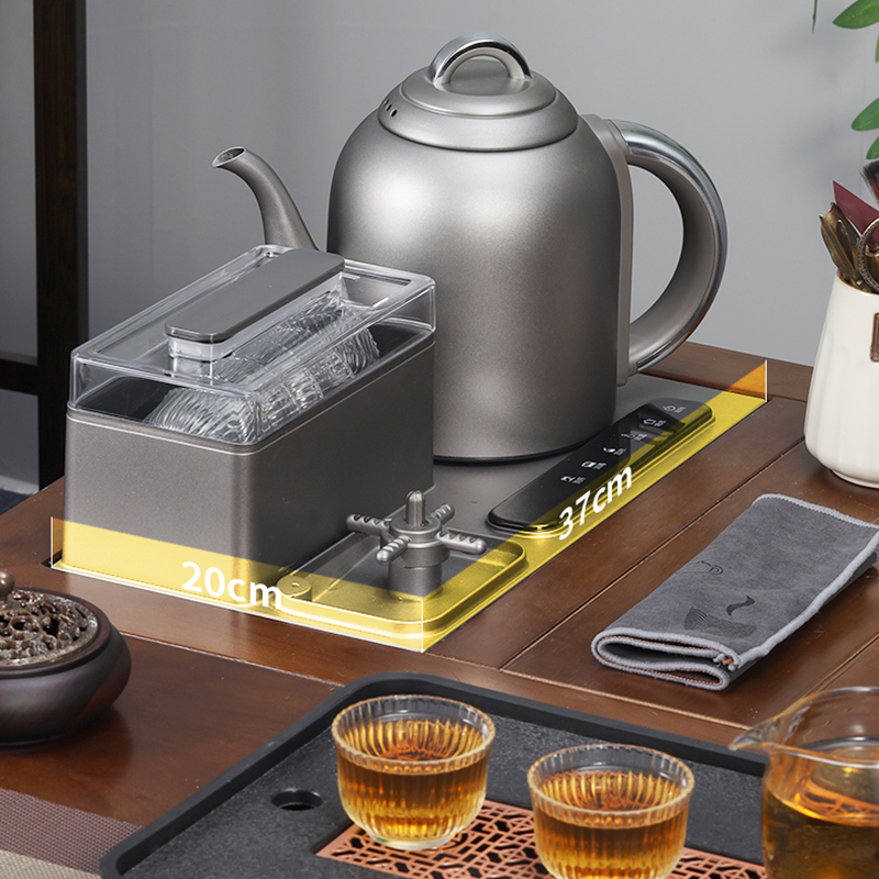 志高全自动上水电热烧水壶茶台抽水一体茶桌嵌入式煮茶器洗杯茶盘