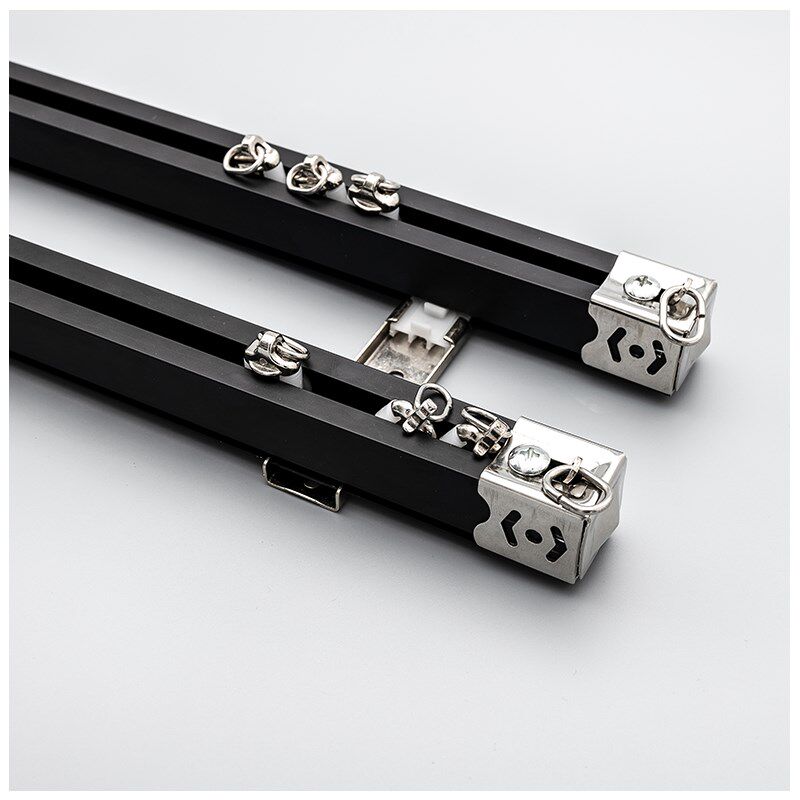 铝合金窗帘轨道罗马杆窗帘杆双轨单轨道滑轨滑轮滑道导轨顶装侧装