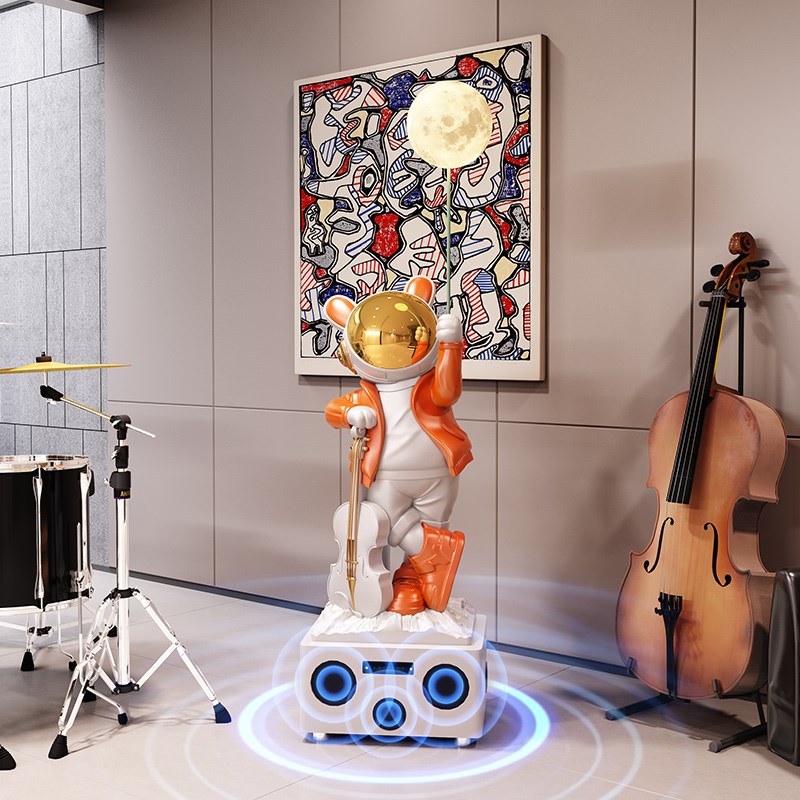 客厅装饰摆件太空人大型落地家庭K歌音箱电视柜沙发边乔迁轻奢品