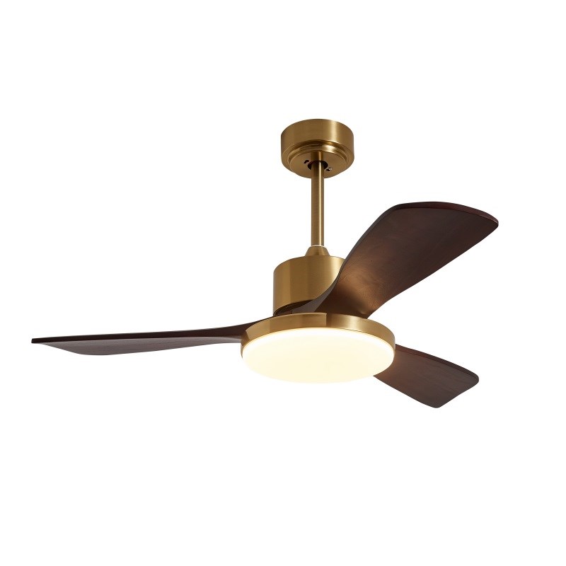 法式2025新款风扇灯胡桃木客厅吊扇灯中古风餐厅卧室静音护眼吊灯