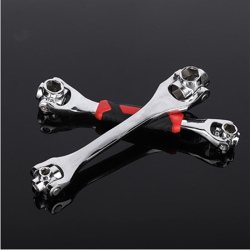 8合1套筒扳手八合一狗骨头扳手多功能旋转多头扳手工具 万能扳手