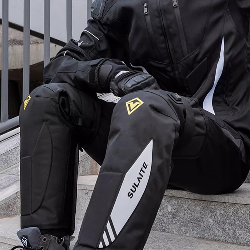 速莱特摩托车骑士冬季保暖护膝骑行护具防风CE2级机车防摔护腿男