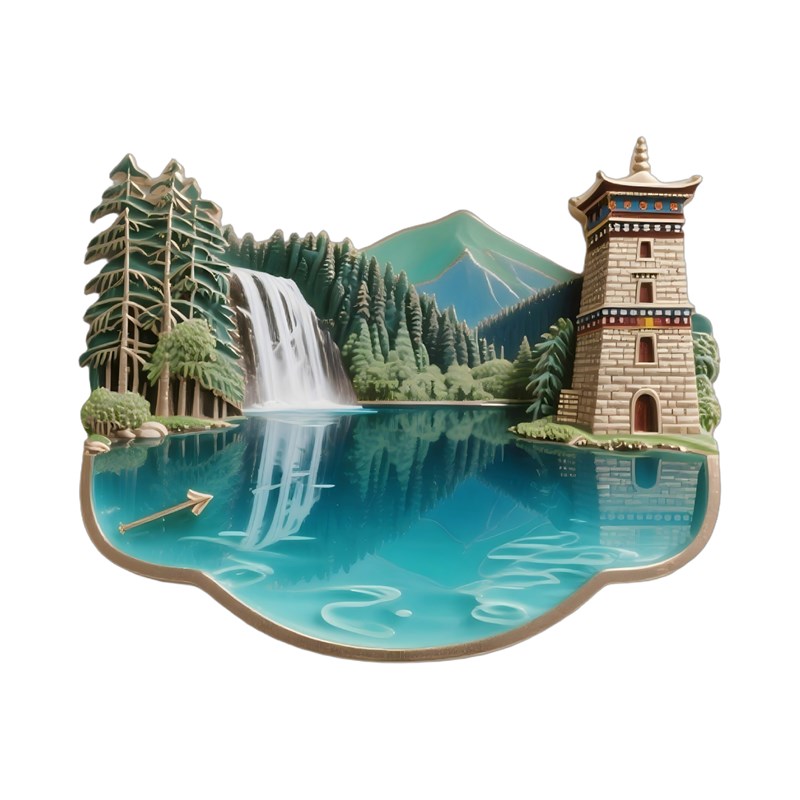 四姑娘山文创冰箱贴金属磁贴四川旅游地标雪山纪念品礼物伴手礼