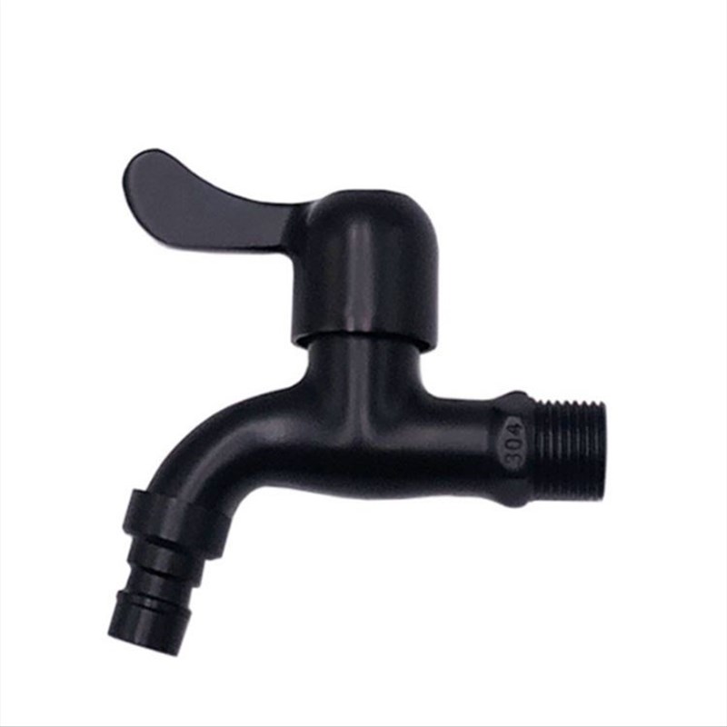 黑色不锈钢洗衣机水龙头全铜快开水嘴拖把池 家用水嘴洗衣机 龙头