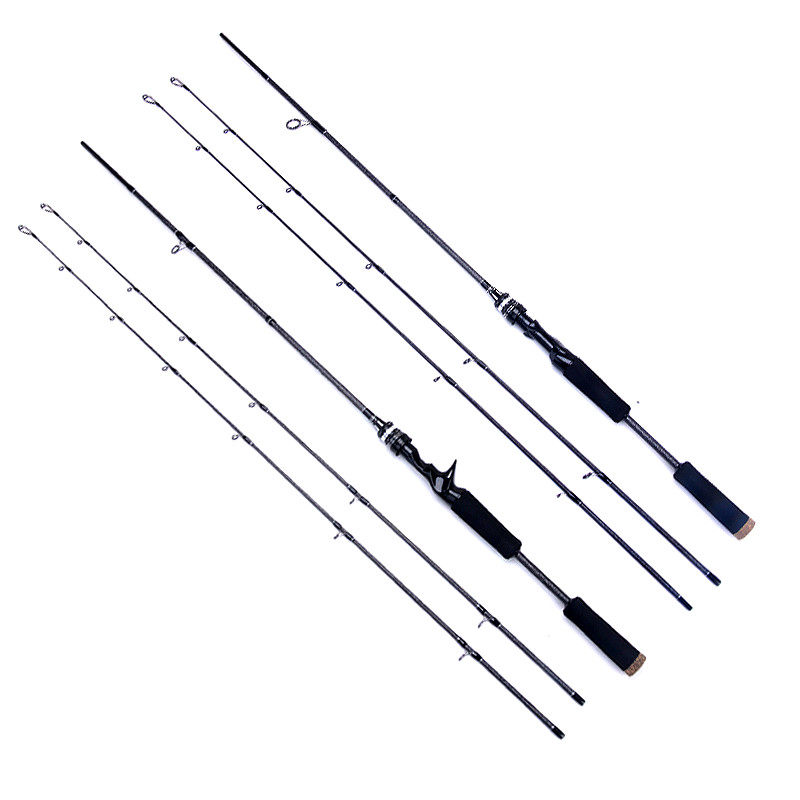 速攻2.1直柄枪柄M/MH调双竿稍碳素路亚竿水滴轮马口钓鱼渔竿套装