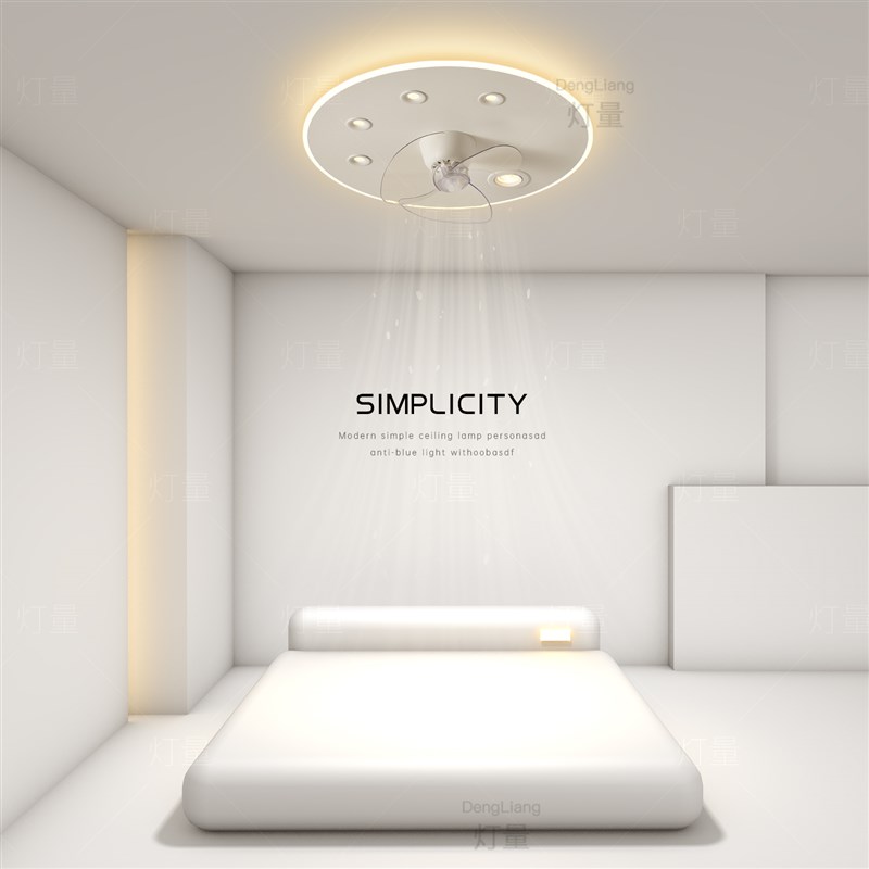 简约现代风扇灯大气主卧室灯创意小客厅灯led吸顶灯餐厅中山灯具