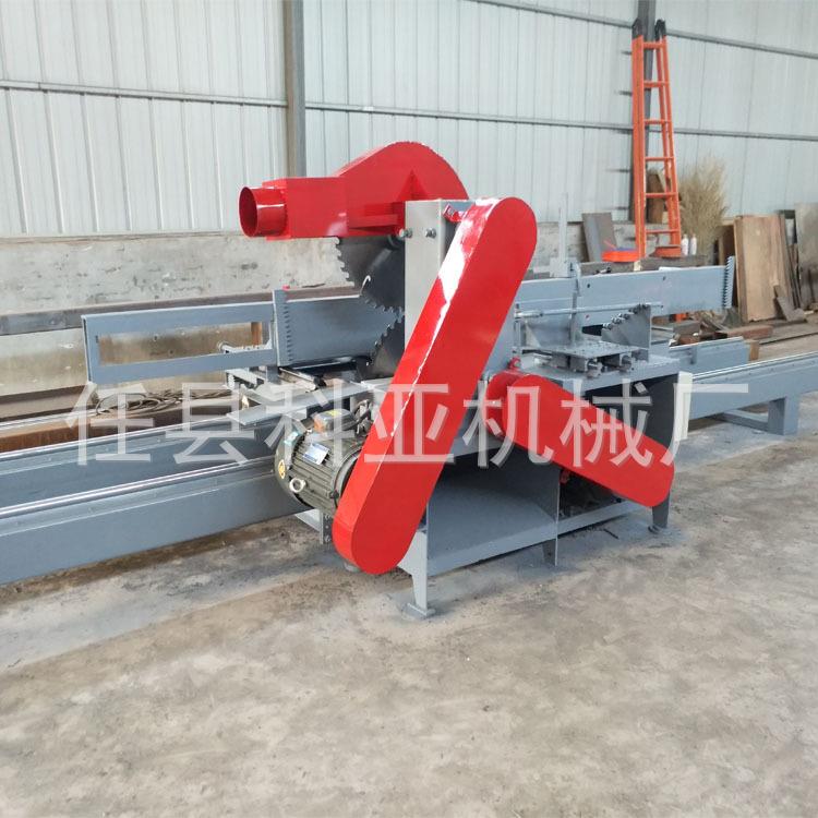 圆木推台锯硬杂木开料锯手动推台锯多片圆木分解锯立式圆木截断锯