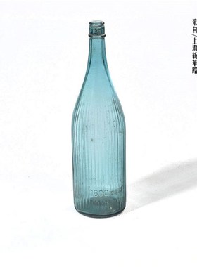 民国翠绿色酒h瓶花插石库门老上海收藏展示怀旧复古高端摆件创意