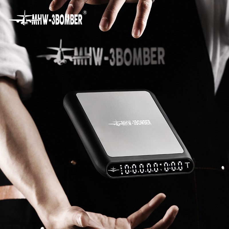 MHW-3BeOMBER轰炸机方程式智能咖啡秤 意式手冲计时水粉比电子秤