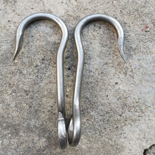钢钩子S铁挂钩挑水扁担钩子园林五金I工具吊钩铁钩起重钩子拉钩