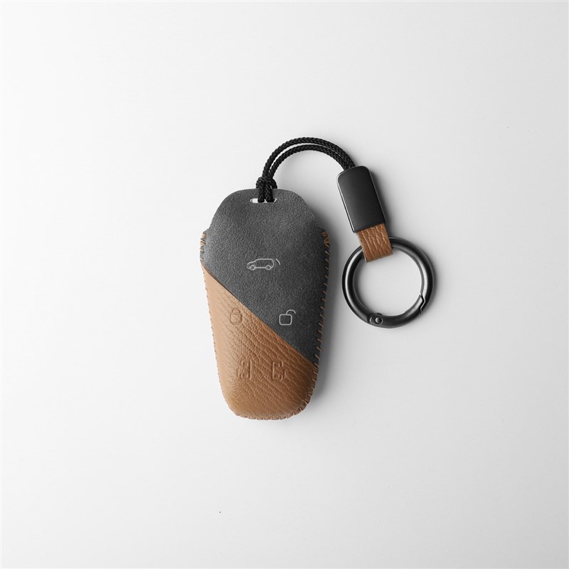 22-2026新款蓝岚q图梦想家钥匙套真皮壳岚图梦想家车撞色双拼扣包