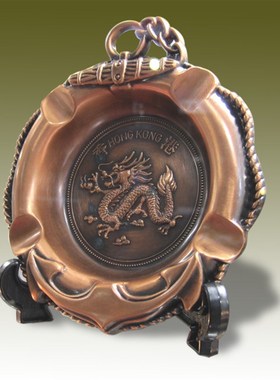 金属工艺品铅锡合金浇铸锌合金压铸铜铸红古铜电镀U圆盘办公室摆