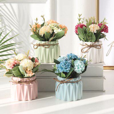 植物盆栽 柜台盆景摆件眼镜假花装饰装饰仿真眼镜拍摄道具绣球花