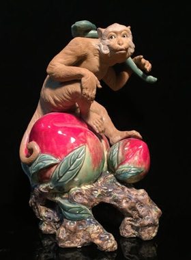 石湾公仔陶瓷猴年生肖创意家居客厅电视柜摆件齐天大圣工艺送礼品