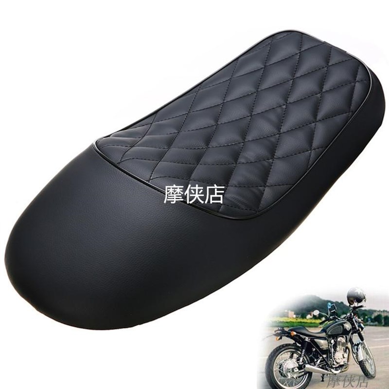 CG125摩托车坐垫 复古改装毛毛虫座垫 驼峰座包 53cm短版cafe改装