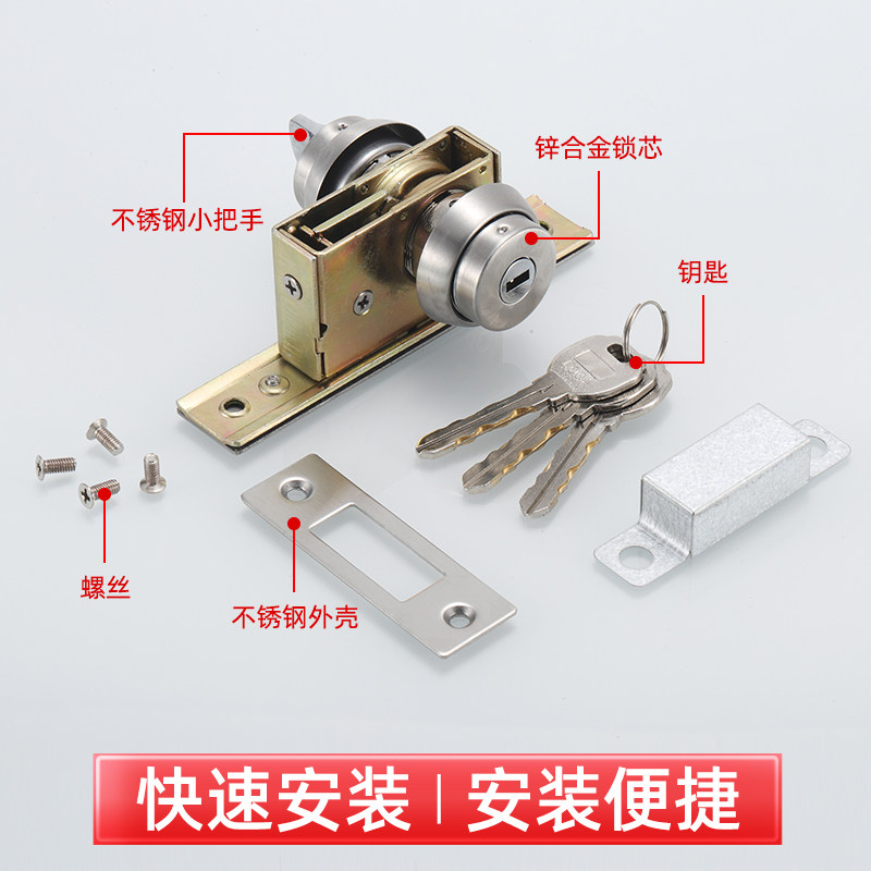 地弹簧门锁带框门平头锁有框玻璃门地锁铝合金门框地锁不锈钢地锁