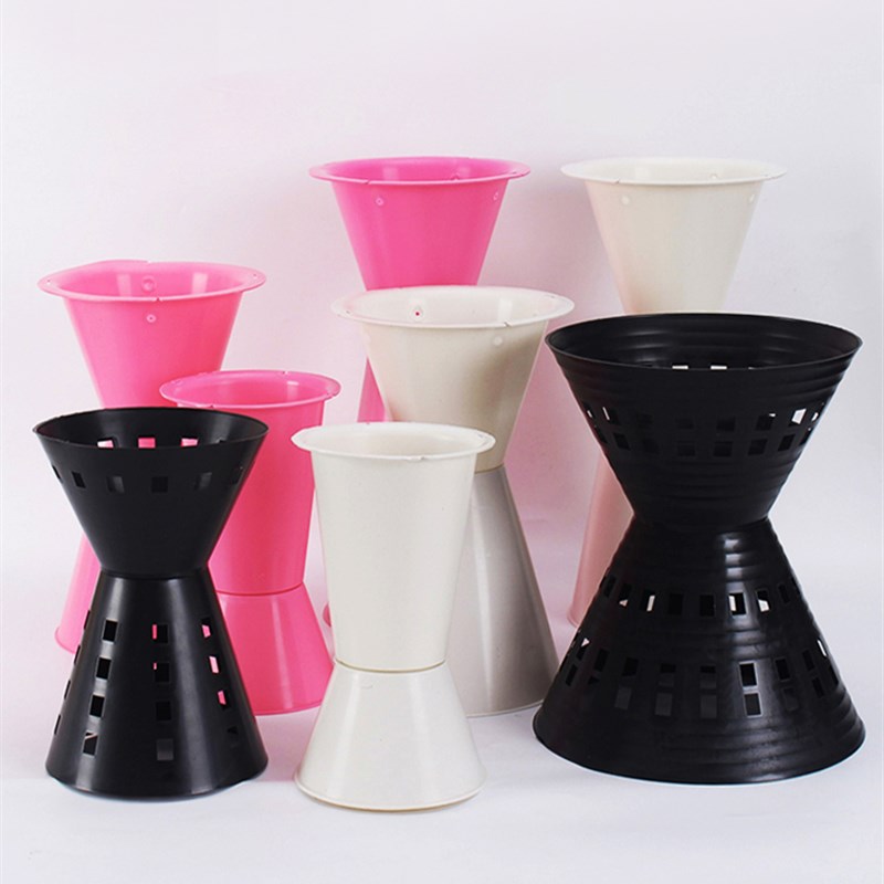 情人节新品迷你插花器桶鲜花包装材料花束底座稳定器塑料包花神器