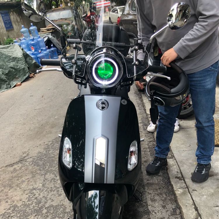 三阳飞度4飞度3大灯改装LED双光透镜激光透镜天使眼恶魔大灯总成