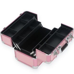 韩版INS风手提业箱子铝合金化妆师美甲纹绣首饰收纳箱化妆工具箱