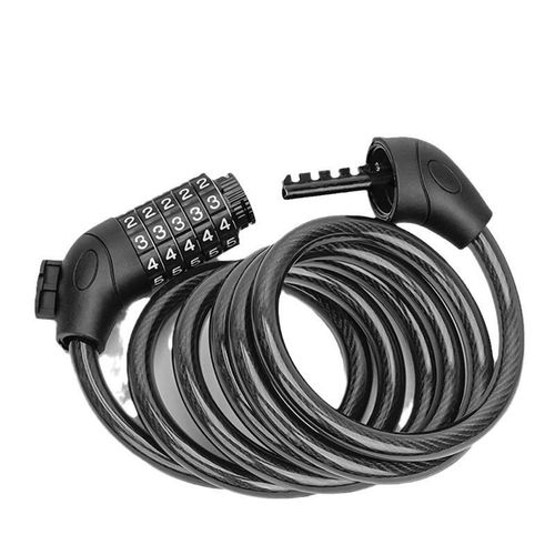 自行车锁密码锁4位5位防盗便携电动车锁山地车电动车配件炼条锁定