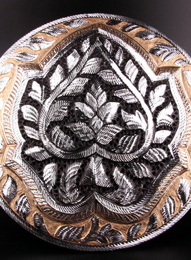 巴基斯坦铜器手工挂盘摆盘沙发背景墙装饰铜盘画新疆饭店装饰盘子