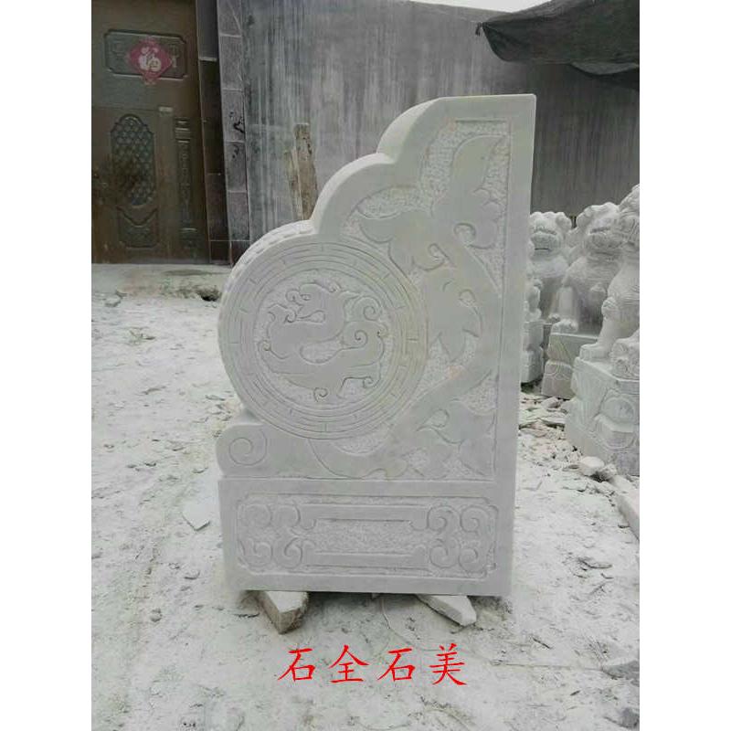 石雕门墩抱鼓石汉白玉u门墩中式摆件酒店庭院门口复古摆件