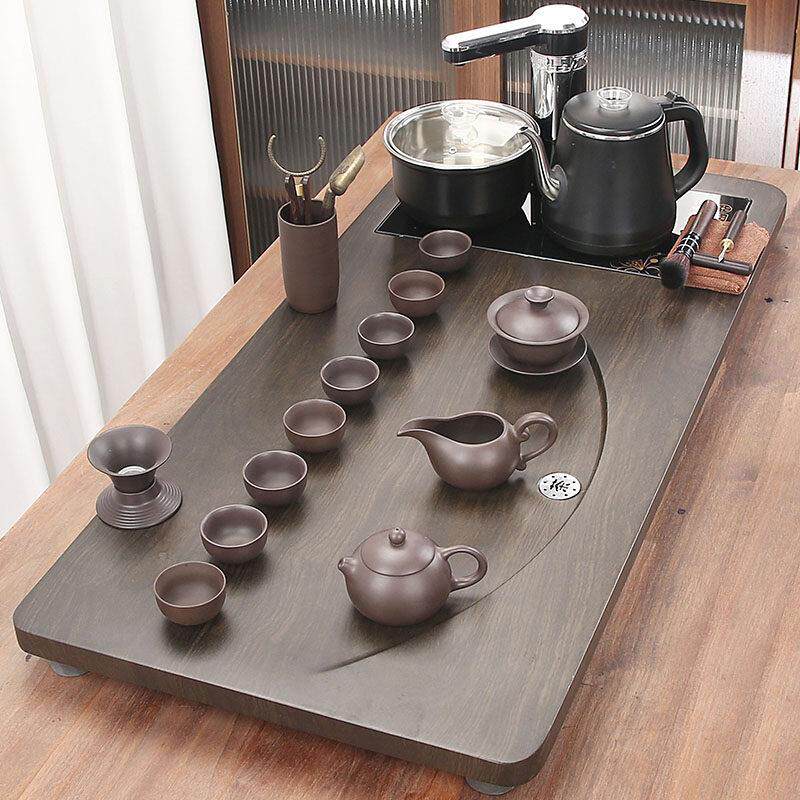 实木茶盘整套茶具套装功夫茶具紫砂壶茶杯茶海茶具组合