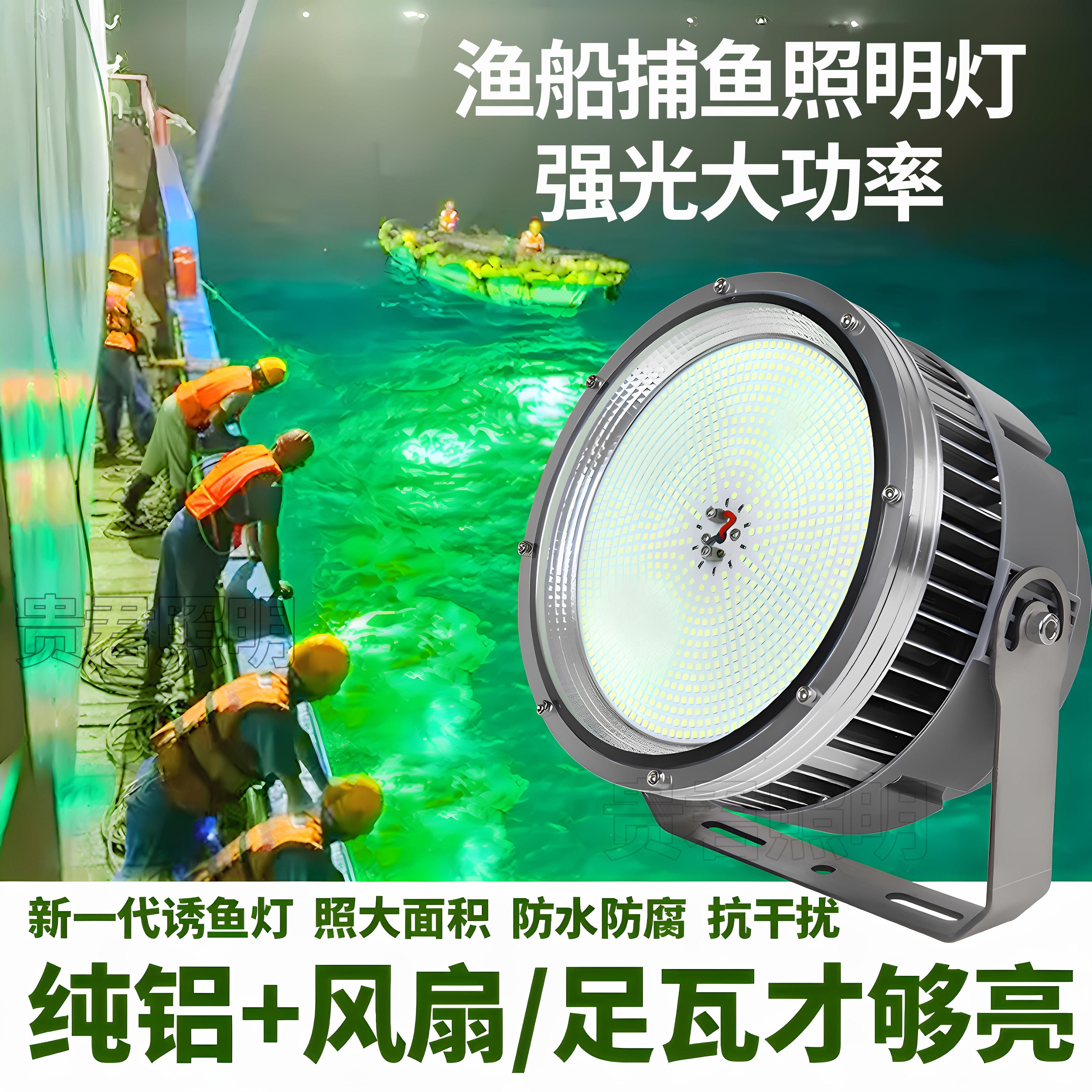 雷奕大功率船用LED集鱼诱鱼灯 强光青光探照捕鱼设备