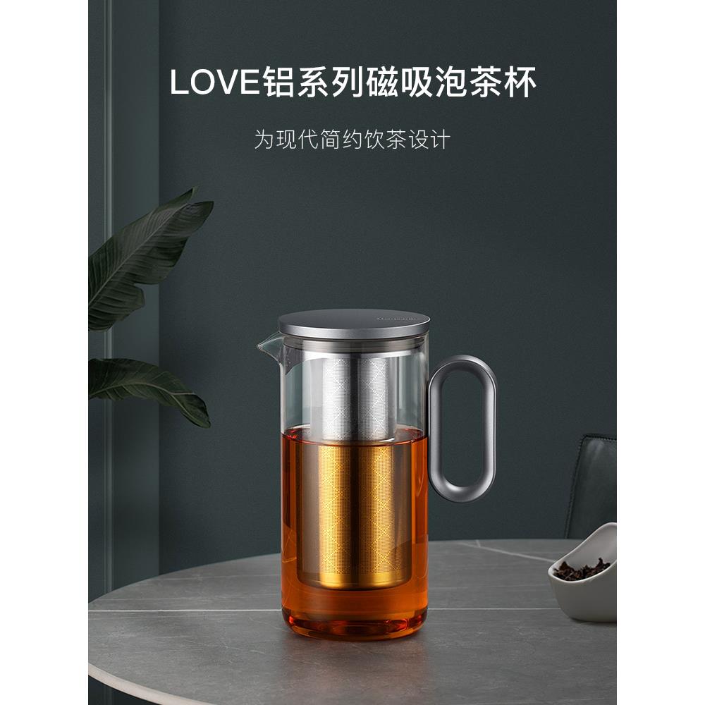 尚明玻璃茶壶家用过滤茶壶磁盖大容量水壶简易单壶茶具