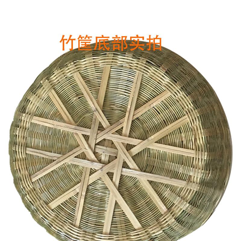 豆腐竹筐纯手工编织蓝竹篓果篮淘米箩手提篮洗菜筐竹篮装饰灯罩