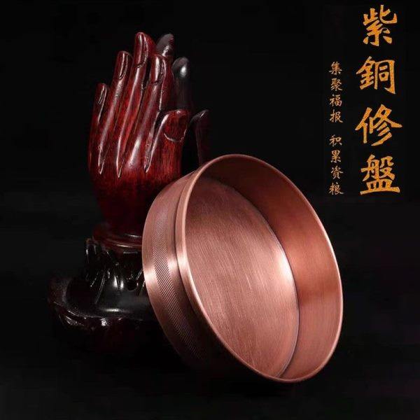 西藏密宗用品法器红铜曼扎盘修法专用修盘曼达盘曼茶罗大号小号