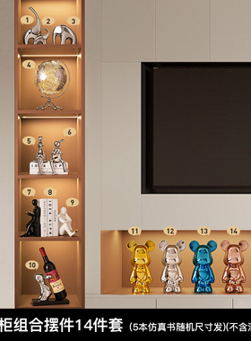 简约现代书挡人物摆件o家居玄关客厅轻奢风高档酒柜装饰品书立摆