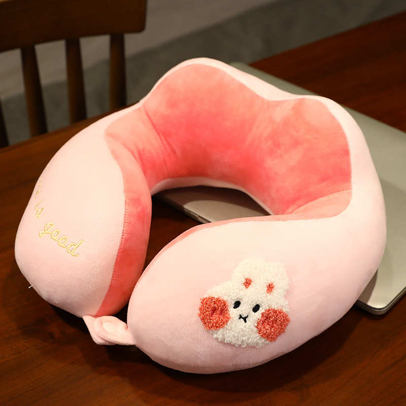U型枕便b携旅行枕颈枕卡通坐车护颈枕可爱旅行枕头办公室学生