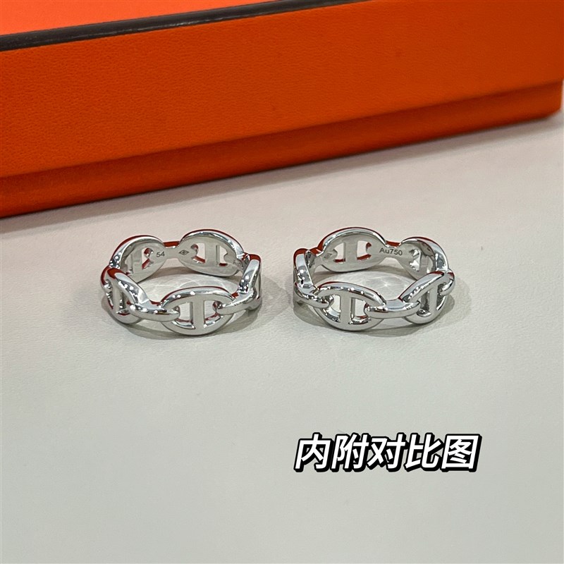 【7Me定制】m经典百搭猪鼻子戒指男女情侣对戒