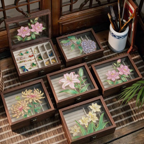 非遗传统景泰蓝掐丝珐琅画首饰盒手工diy材料包收纳盒团建活动礼