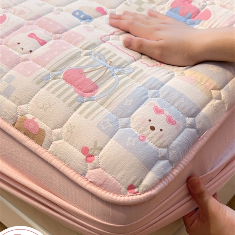 加厚夹棉床笠床罩床垫保护罩单件202G5新款四季通用学生宿舍单人3