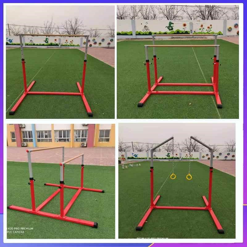 体操训练双杠可升降单杠t保护垫幼儿园小双杠支撑架感统平衡木