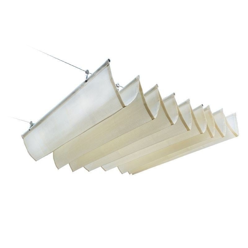 收拉款波浪遮阳天幕幼儿园游泳馆篮球场幼儿N园户外遮阳网推拉遮