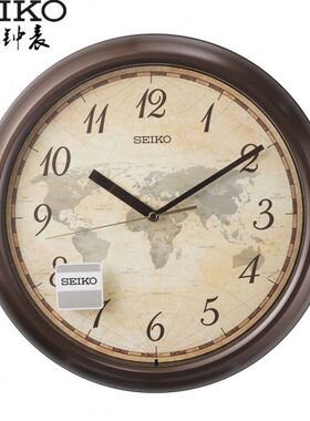 日本精工H0挂墙卧室时尚圆形Q跳秒原装A13寸SE0IK6创意挂钟O客厅